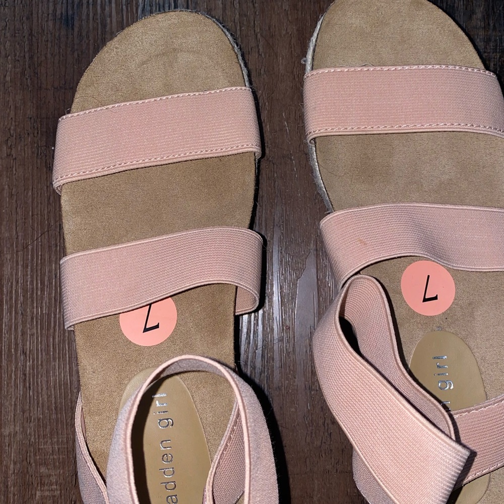 pink platform sandals